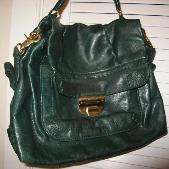 Nina Ricci Liane Green Lambskin Bag